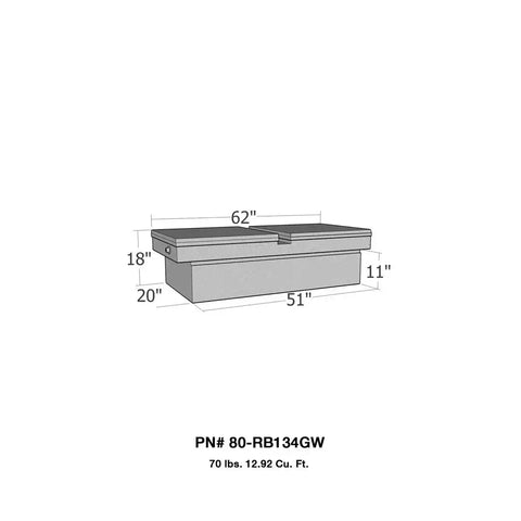 Westin 80-RB134GW - Brute Gull Wing Lid Tool Box