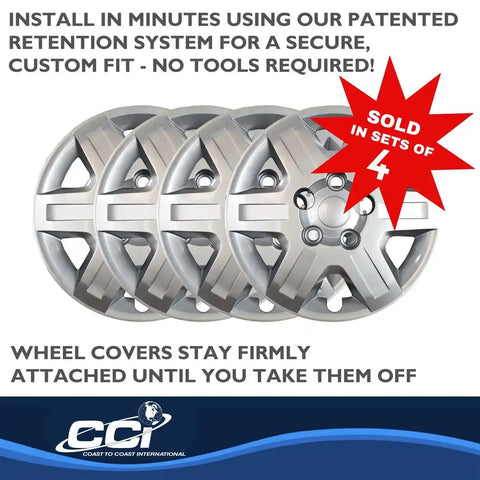 Coast To IWC45116S 16 Inch 6 Spoke Silver Color Plastic Set Of 4 Bolt On
