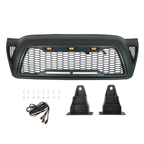 Paramount Automotive 41-0202MB - Matte Black ABS LED Impulse Mesh Grille