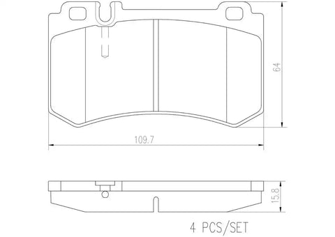 BREMBO P50061N DISC BRAKE PAD SET