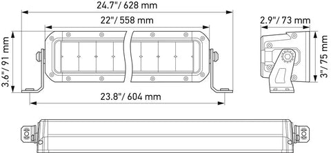 HELLA 358197401 BLK MAG TOUGH 21.5' DBL ROW LTBAR