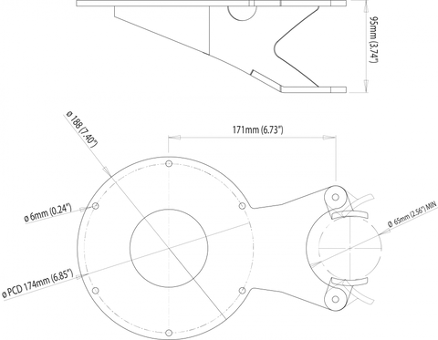 SCANSTRUT CAM-MM-02 CAM-MM-02 CAMERA MAST MOUNT