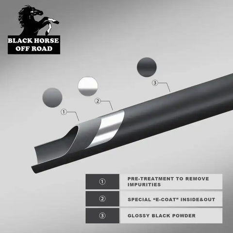 Black Horse Offroad 17NI22MSS Grille Guard Polished Stainless Steel Modular 1-1/2