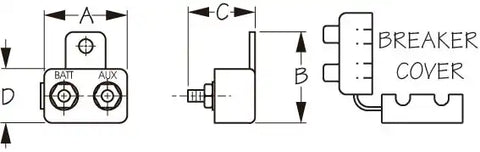 SEA DOG 420855-1 CIRCUIT BREAKER RESETTABLE) -