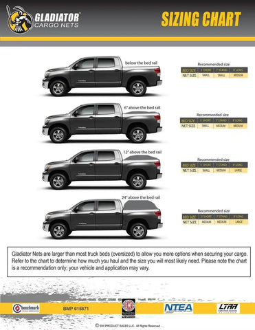 GLADIATOR CA LGN-100 GLADIATOR CARGO NET - LG