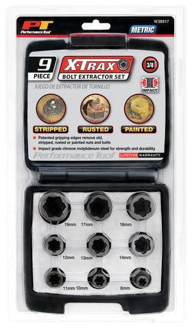 9PC 3/8' DR MET BOLT EXTRACTOR