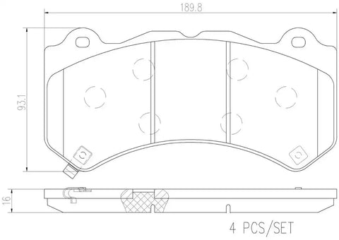BREMBO P37018N DISC BRAKE PAD SET