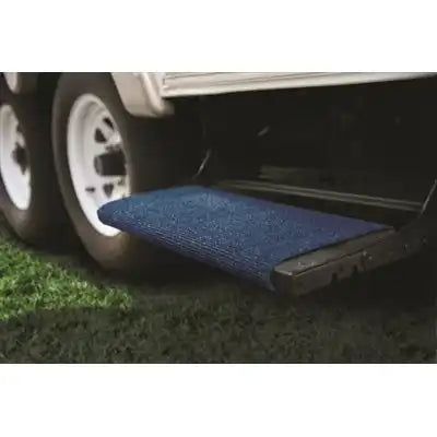 Camco 42924 Entry Step Rug Wrap Around Hook and Spring 18 Inch Width Blue Carpet