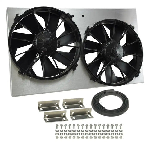 DERALE 16825 DUAL RAD FAN ALM SHROUD A