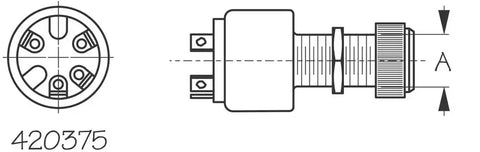 SEA DOG 420375-1 POLY 4-POSITION KEY SWITCH/CAP