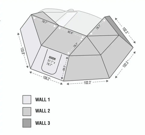 NOMADIC AWNING 270 - SIDE WALL 1 WI
