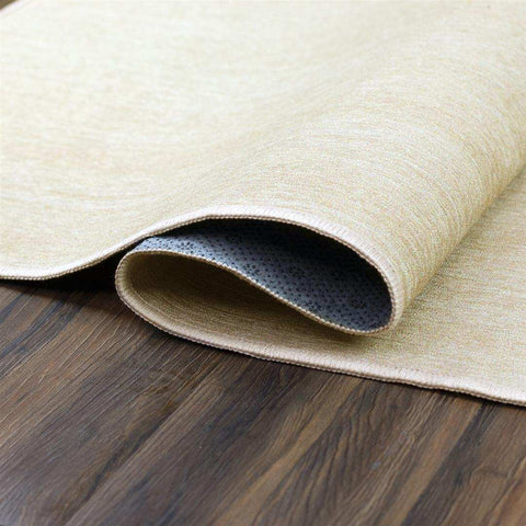 CRYSTAL ART 361445WEB SOLID CREAM 5X7 WASHABLE RUG