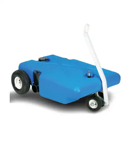 Barker Mfg. 25895 Portable Waste Holding Tank TOTE-ALONG 25 Gallon Tank 4 Wheel Design Pneumatic Wheels 37 Inch Length x 24 Inch Width x 11-1/2 Inch Height