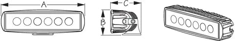 SEA DOG 405321-3 ALUMINUM COCKPIT/SPREADER LGHT