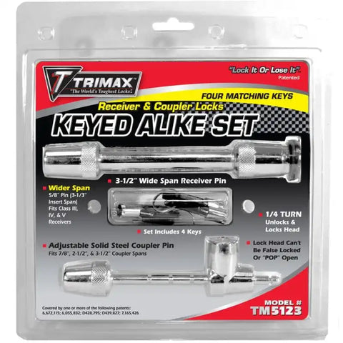 KEYED ALIKE REC&COUPLER LOCK SET