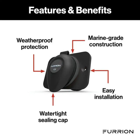 FURRION LLC F12VR-AM 12V DC SOCKET SINGLE WALL PLATE AM