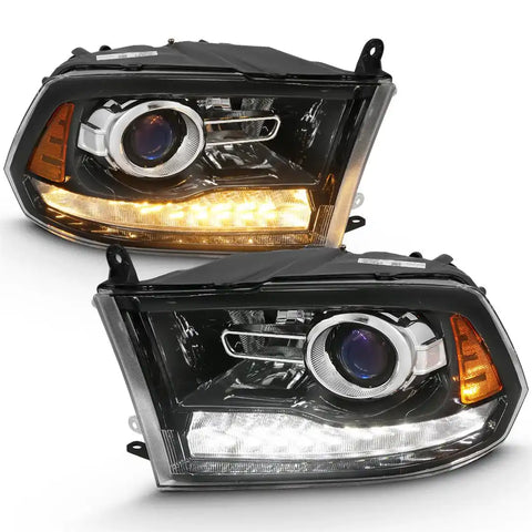 ANZO USA 111439 Headlight Assembly Halogen Bulb Projector Beam With Switchback Ram