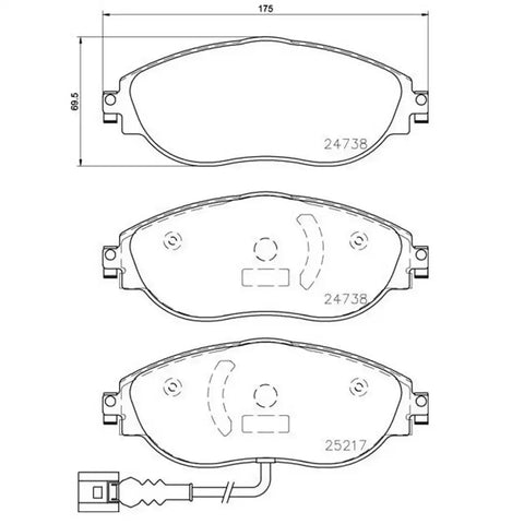 BREMBO P85144 DISC BRAKE PAD SET