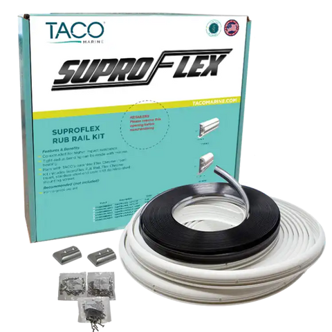 TACO METALS V11-9990WCM60-2 SUPRO-FLEX RUB RAIL KIT WHITE W/FL