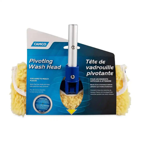 Camco 41930 Car Wash Brush For Use With Multi-Purpose Handle Wash Head With Synthet