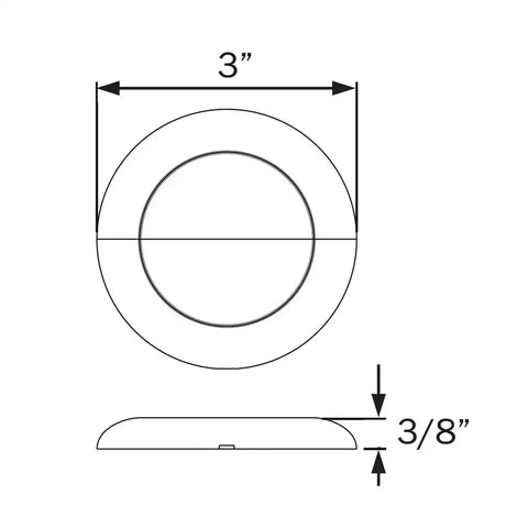 OPTRONICS UCL60CSBB LED RND UTLTY; 6 DDE; CLR; SWCH; BL