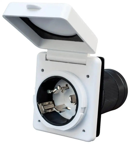 50A INLET  WHITE  CARDED