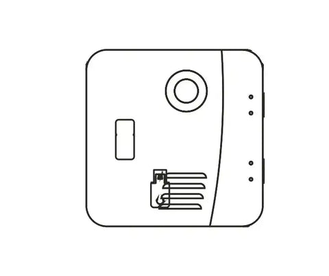BLACK WATER HEATER DOOR AND FLANGE