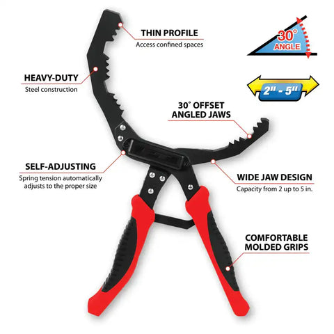 ANGLED ADJUSTING FILTER PLIERS