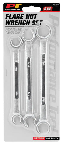 PERFORM TOOL W350 FLARE NUT WRENCH SET