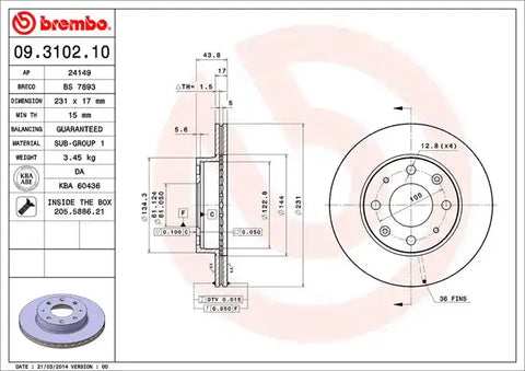 DISC BRAKE ROTOR