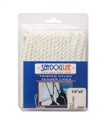 SEA DOG 302106006WH-1 DOUBLE BRAIDED FENDER LINE 1/4