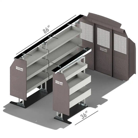 ROLACASE RSLRFBA- FTL130 VAN SHELVING BASIC BIN PACKAGE
