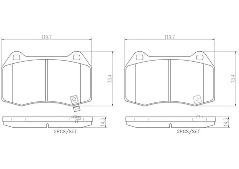 BREMBO P56047N DISC BRAKE PAD SET