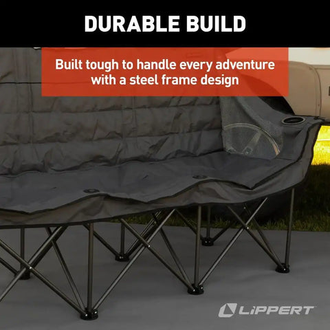 LIPPERT COMP 2022114796 LIPPERT CAMPFIRE FOLDING SOFA DARK