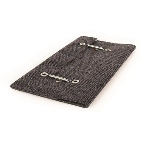 Camco 42925 Entry Step Rug Wrap Around Hook and Spring 18 Inch Width Grey Carpet