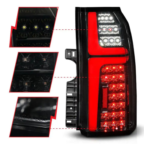 ANZO USA 311468 Tail Light Assembly LED Smoke Lens Black Housing Red Brake Light/