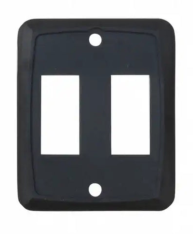 DOUBLE SWITCH PLATE BLACK