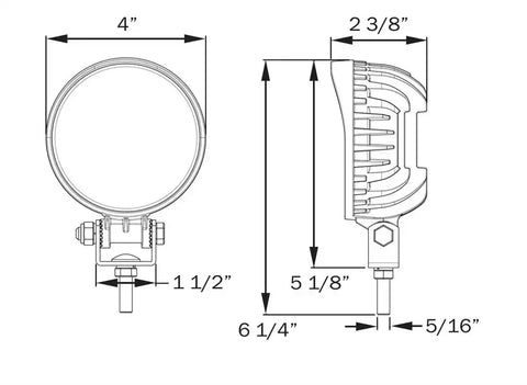 LED RND TRCT; 4'; 6 DIODE