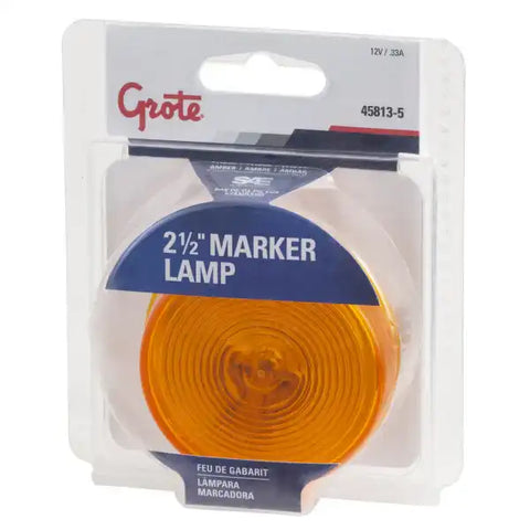GROTE PERLUX 45813-5 2-1/2RD SEALD MRK LMP YLW