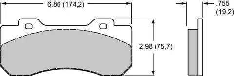 PAD 10120-Q TX6R .755 THK AXLE SET