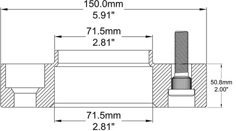 ADAPTER 5X4.5 TO 5X4.5 2.00'ID/OD
