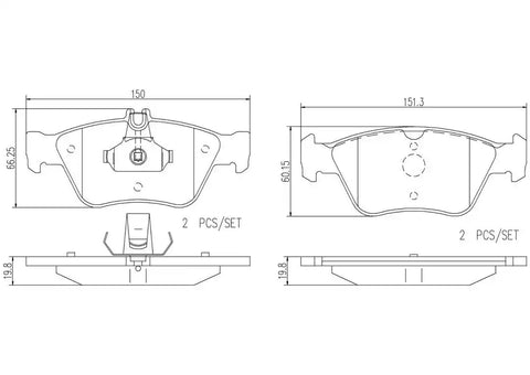 BREMBO P50023N DISC BRAKE PAD SET