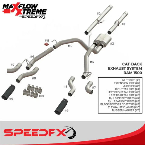 CAT BACK EXHAUST SYSTEM RAM 1500