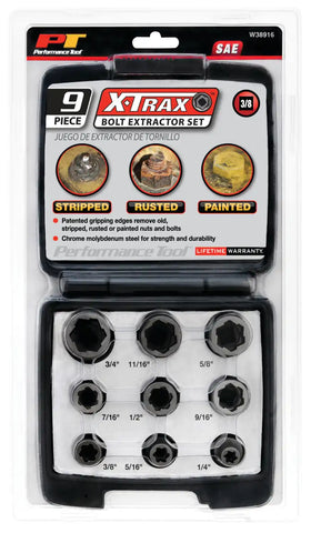 9PC 3/8' DR SAE BOLT EXTRACTOR