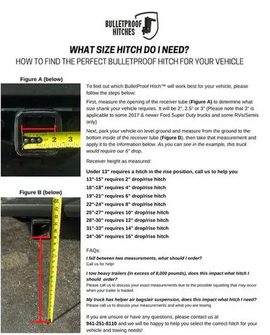 BULLETPROOF ED3012 3.0' EXTREME DUTY 12' DROP/RISE