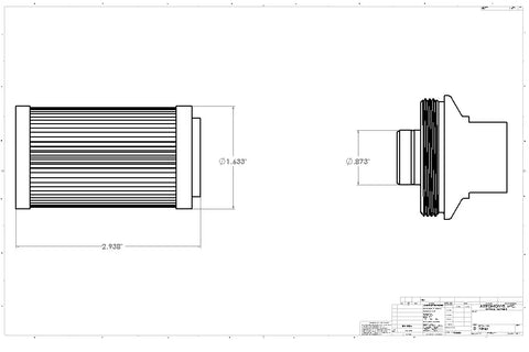 AEROMOTIVE 12379 FILTER  IN-LINE  AN-08  1