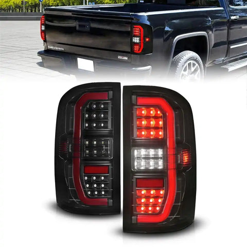 ANZO USA 311465 Tail Light Assembly LED Smoke Lens Black Housing Red Brake Light