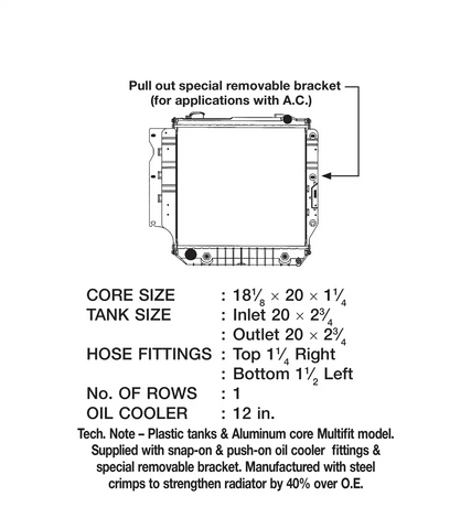 CSF RADIATOR 3244 JEEP WRANGLER