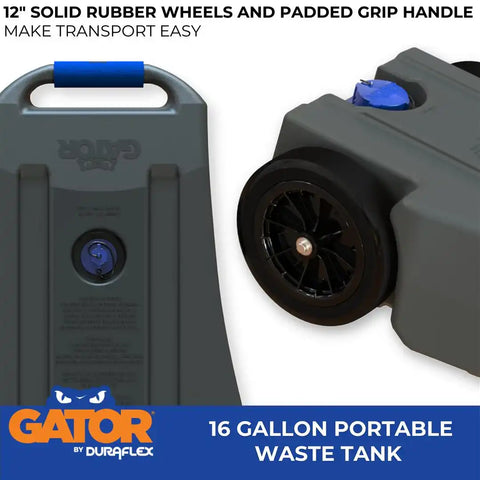 DURAFLEX 21901 GATOR WASTE TANK 16 GAL 2 WHEEL