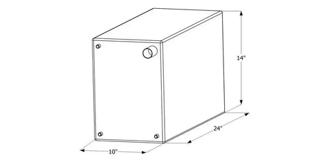 ICON 12726 FRESH WATER TANK WT2462 24X14X10
